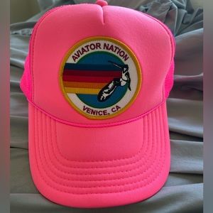 pink aviator nation trucker hat